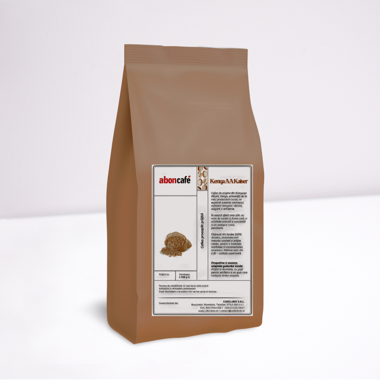 Aboncafe Kenya AA Kaiser cafea boabe 1 Kg